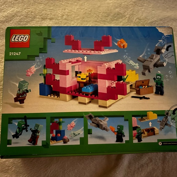 LEGO Minecraft Pink Axolotl Building Toy - Picture 3 of 9